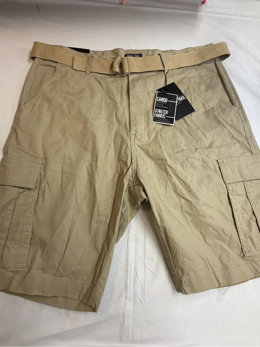 Men's Cargo Stretch Shorts in Khaki